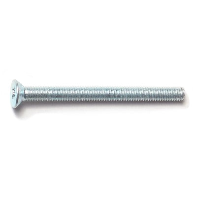 3mm-0.5 x 35mm Zinc Plated Class 4.8 Steel Coarse Thread Phillips Flat Head Machine Screws