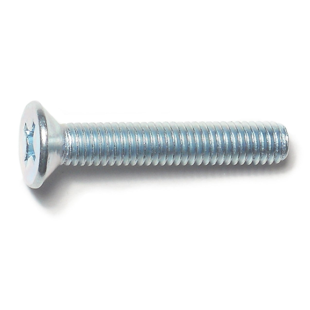 6mm-1.0 x 35mm Zinc Plated Class 4.8 Steel Coarse Thread Phillips Flat Head Machine Screws