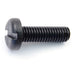 6mm-1.0 x 20mm Black Nylon Plastic Coarse Thread Slotted Pan Head Screws