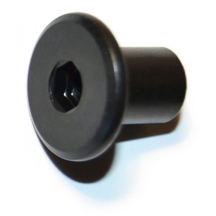 1/4"-20 x 1/2" Black Steel Coarse Thread Joint Connector Caps