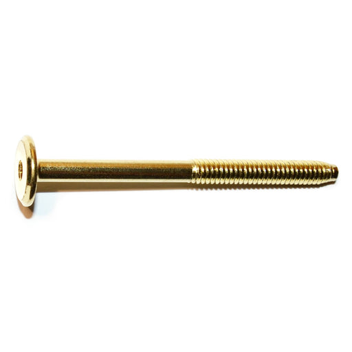 1/4"-20 x 3.15" Brass Plated Steel Coarse Thread Joint Connector Bolts