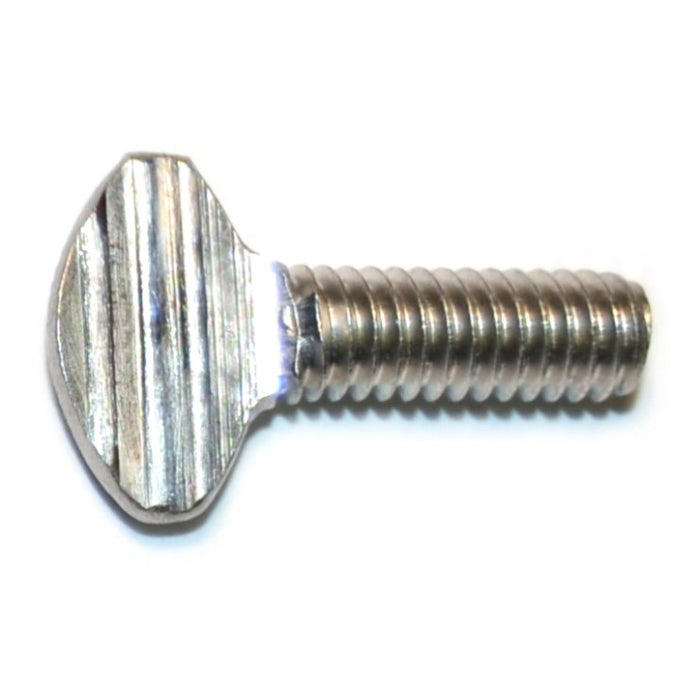 #8-32 x 1/2" 18-8 Stainless Steel Coarse Thread Spade Head Thumb Screws