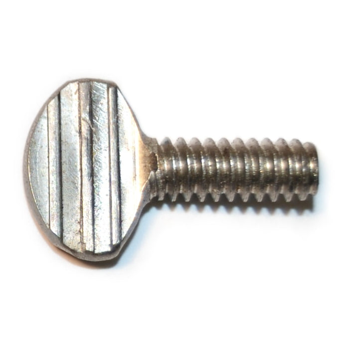 #10-24 x 1/2" 18-8 Stainless Steel Coarse Thread Spade Head Thumb Screws