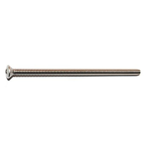 #10-24 x 4" 18-8 Stainless Steel Coarse Thread Phillips Oval Head Machine Screws