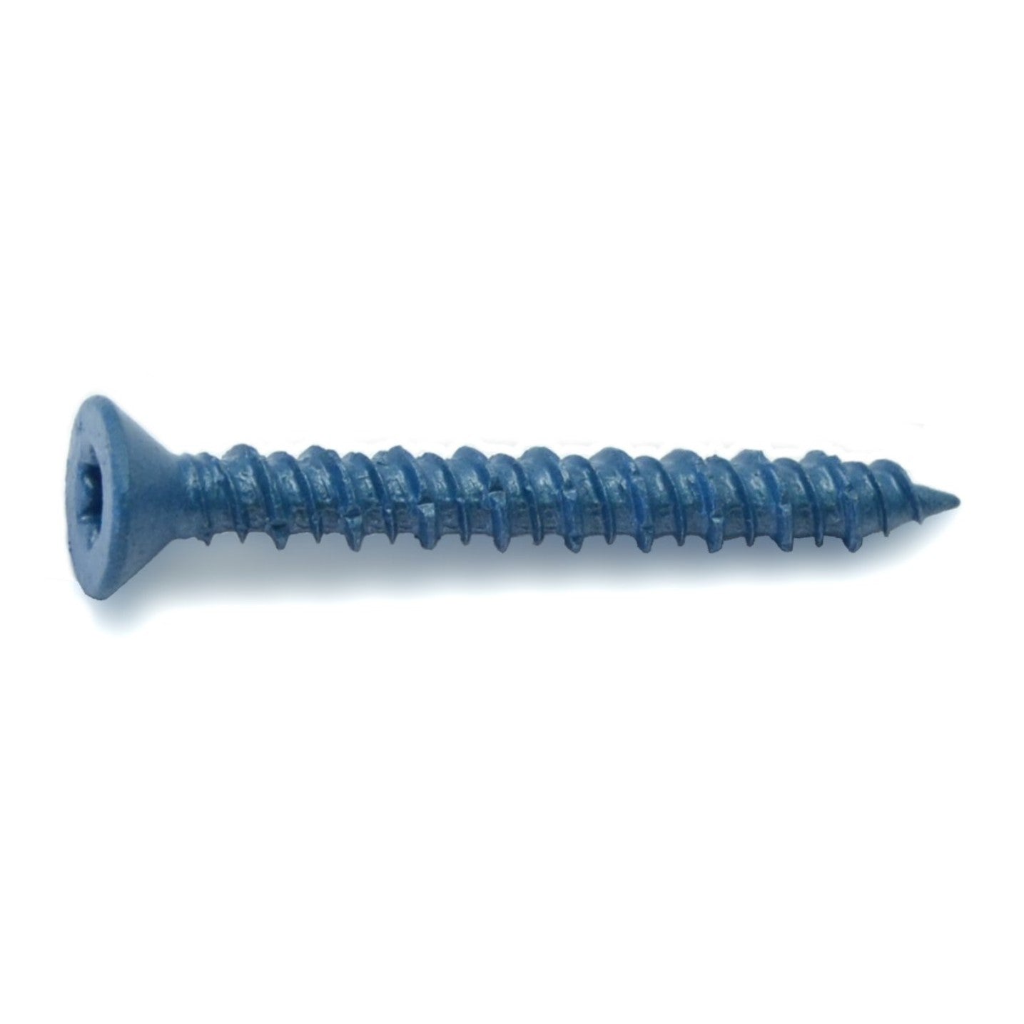 3/16" x 1-3/4" Blue Ruspert Coated Steel Star Drive Flat Head TorqueMaster Masonry Screws