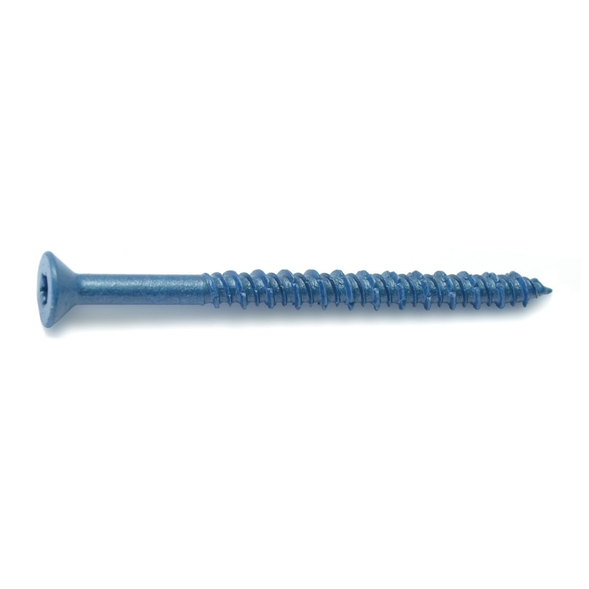 3/16" x 2-3/4" Blue Ruspert Coated Steel Star Drive Flat Head TorqueMaster Masonry Screws