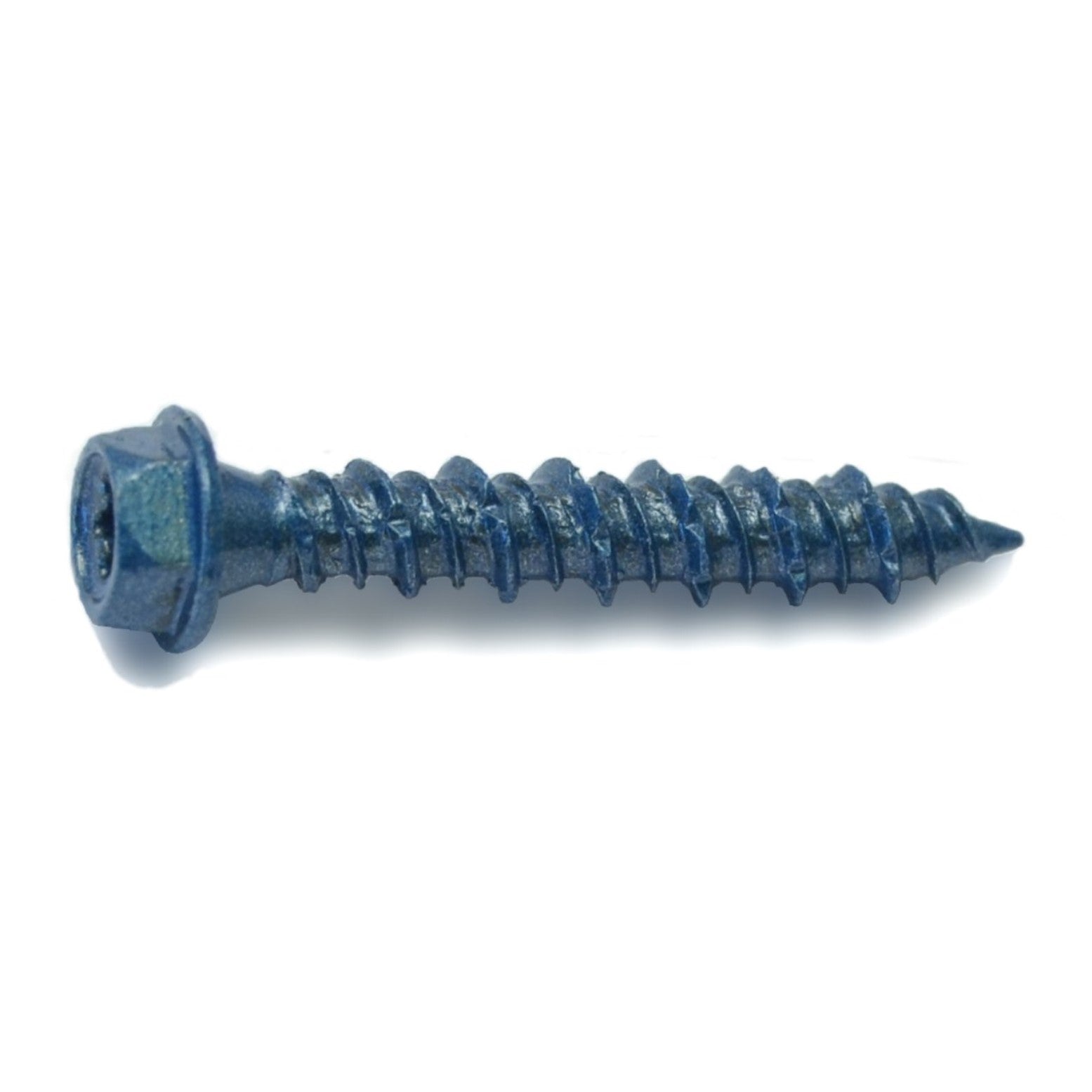 3/16" x 1-1/4" Blue Ruspert Coated Steel Star Drive Hex Washer Head TorqueMaster Masonry Screws