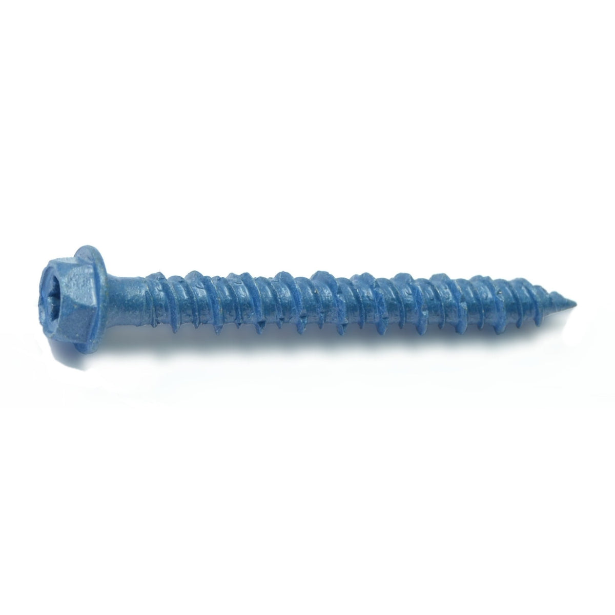3/16" x 1-3/4" Blue Ruspert Coated Steel Star Drive Hex Washer Head TorqueMaster Masonry Screws