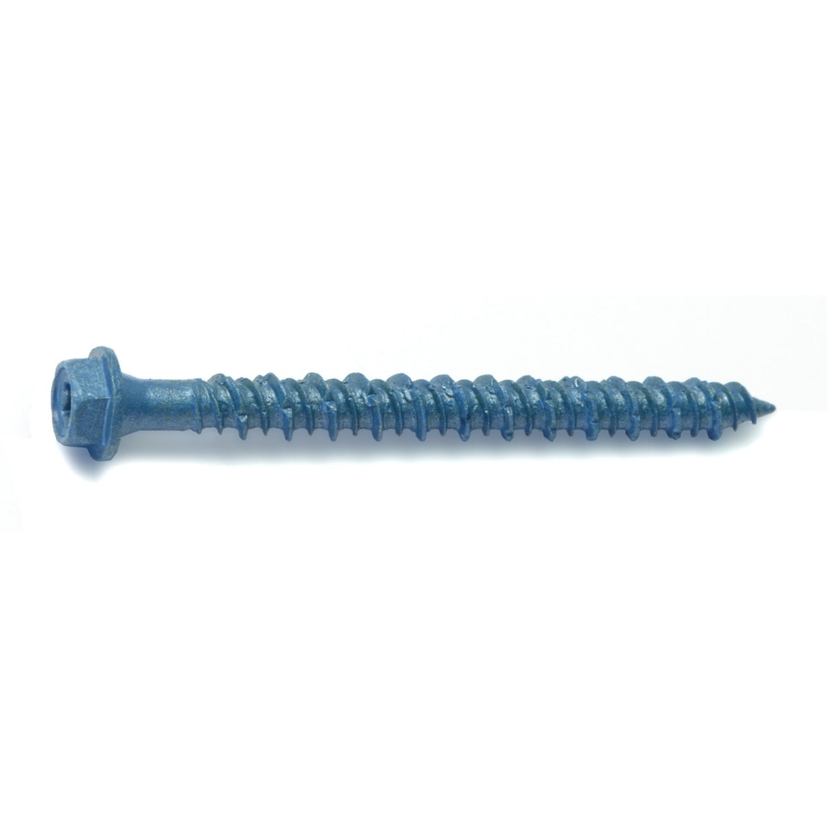3/16" x 2-1/4" Blue Ruspert Coated Steel Star Drive Hex Washer Head TorqueMaster Masonry Screws
