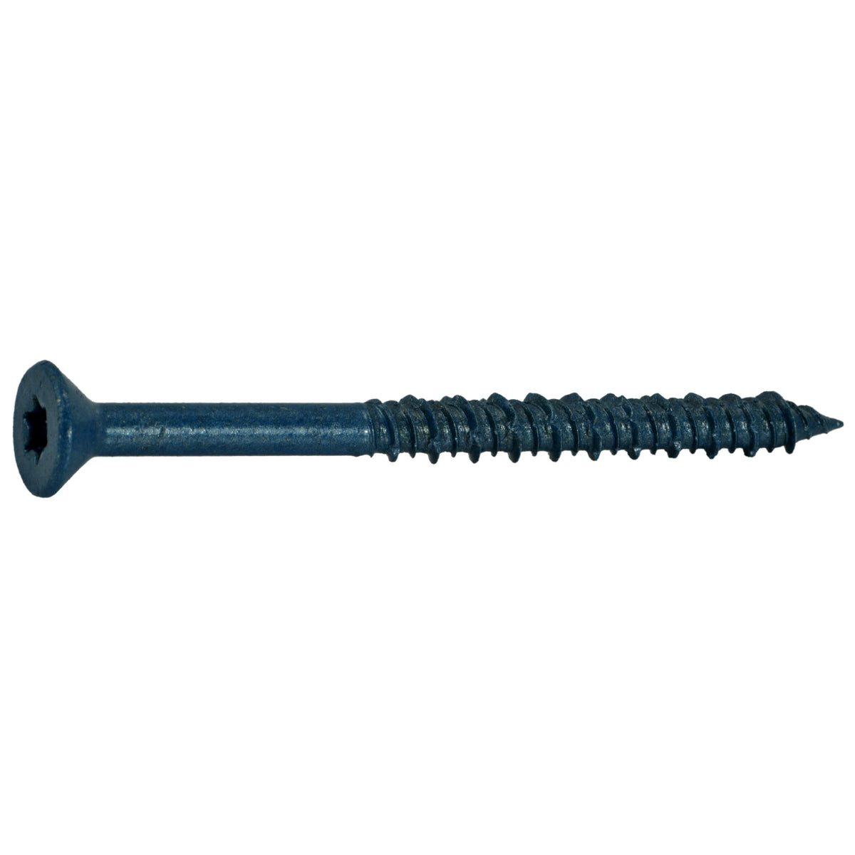 1/4" x 3-1/4" Blue Ruspert Coated Steel Star Drive Flat Head TorqueMaster Masonry Screws