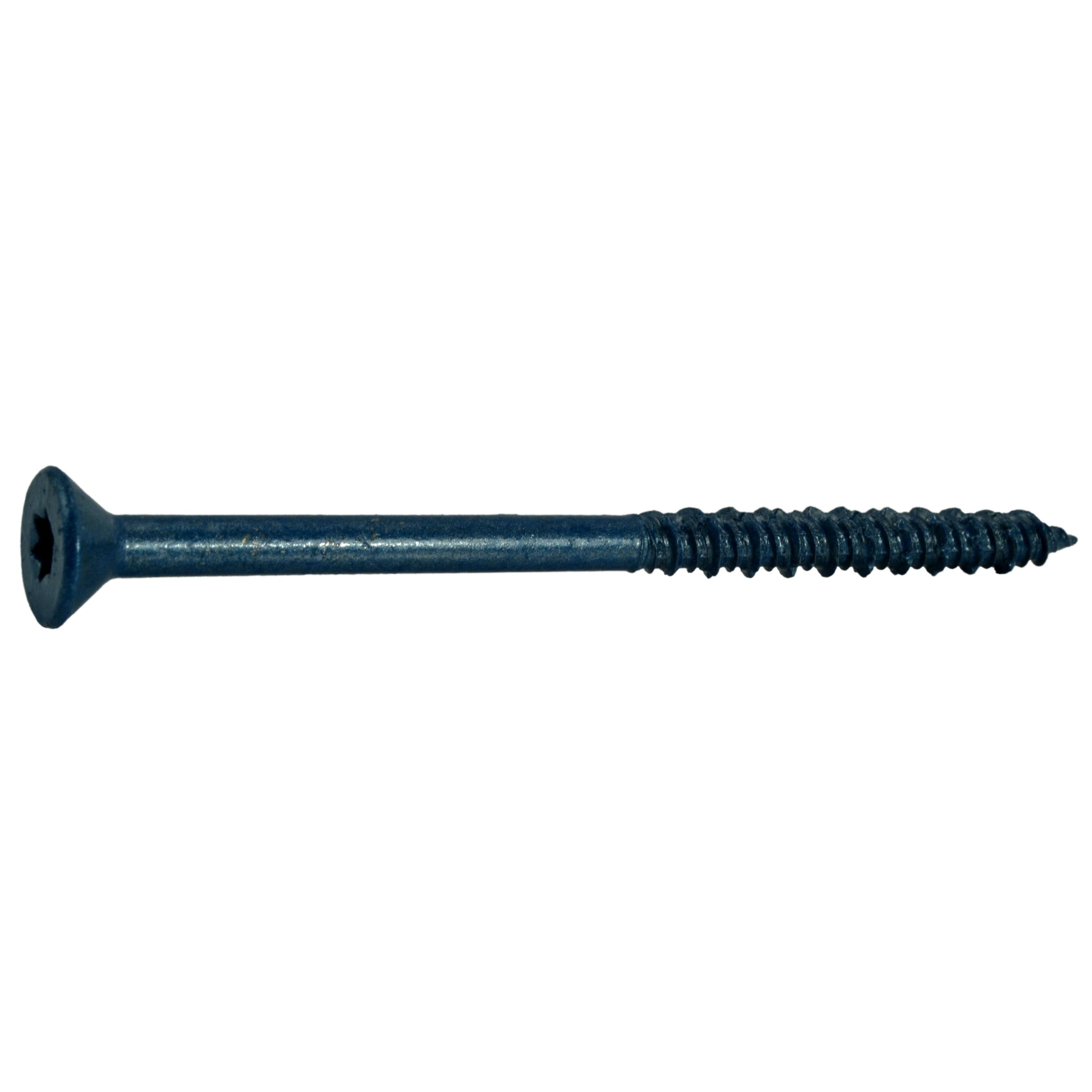 1/4" x 4" Blue Ruspert Coated Steel Star Drive Flat Head TorqueMaster Masonry Screws
