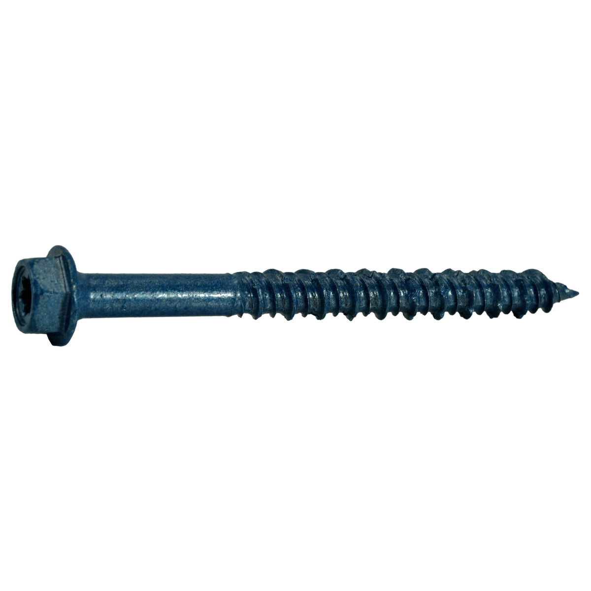 1/4" x 2-3/4" Blue Ruspert Coated Steel Star Drive Hex Washer Head TorqueMaster Masonry Screws