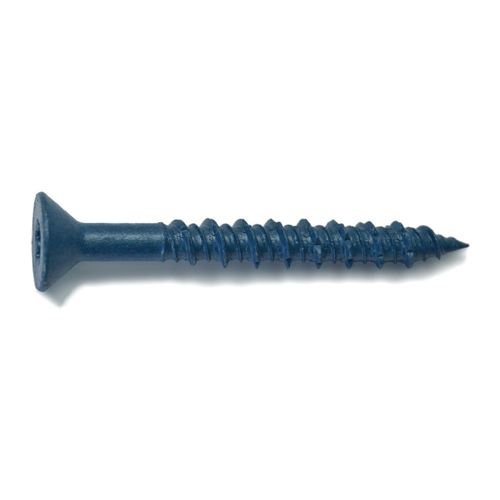 5/16" x 2-3/4" Blue Ruspert Coated Steel Star Drive Flat Head TorqueMaster Masonry Screws