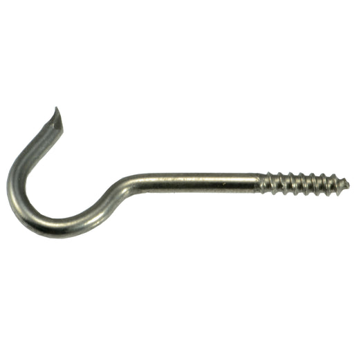 #2 x 5/64" x 1-1/4" 18-8 Stainless Steel Screw Hooks