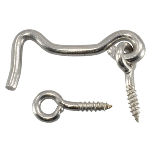 5/32" x 1/8" x 1-1/2" 18-8 Stainless Steel Gate Hooks & Eyes