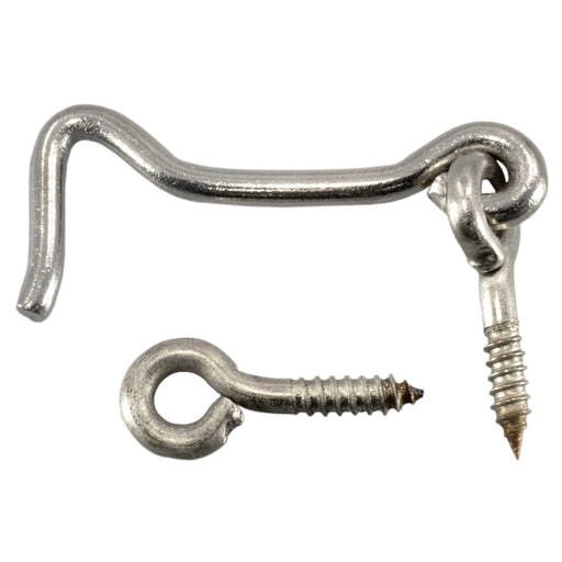 5/32" x 9/64" x 2" 18-8 Stainless Steel Gate Hooks & Eyes