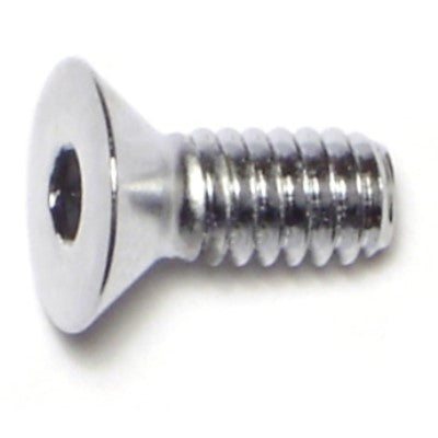 1/4"-20 x 5/8" Chrome Plated Grade 8 Steel Coarse Thread Flat Head Socket Cap Screws