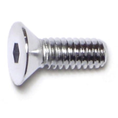 1/4"-20 x 3/4" Chrome Plated Grade 8 Steel Coarse Thread Flat Head Socket Cap Screws