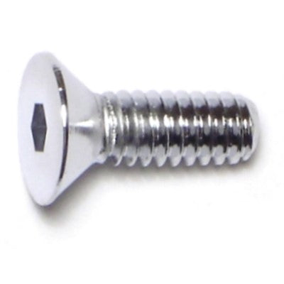 1/4"-20 x 3/4" Chrome Plated Grade 8 Steel Coarse Thread Flat Head Socket Cap Screws