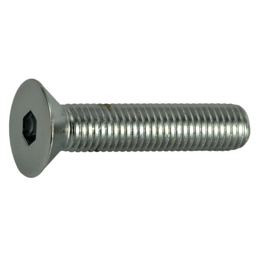 1/4"-28 x 1-1/4" Chrome Plated Steel Fine Thread Flat Head Socket Cap Screws