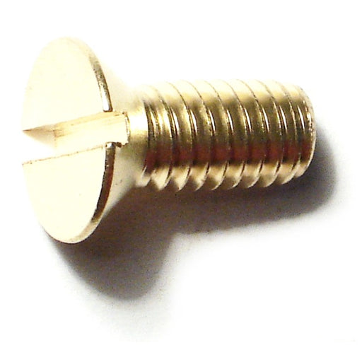 5/16"-18 x 3/4" Brass Coarse Thread Slotted Flat Head Machine Screws