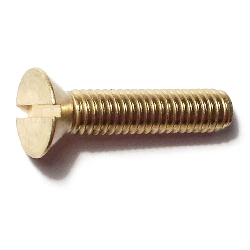 5/16"-18 x 1-1/2" Brass Coarse Thread Slotted Flat Head Machine Screws