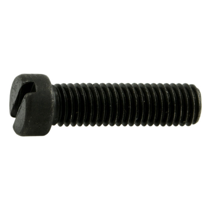 #6-48 x 1/2" Black Oxide Steel Fine Thread Slotted Fillister Head Gun Screws