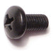 #10-32 x 3/8" Black Oxide Steel Fine Thread Phillips Pan Head Machine Screws