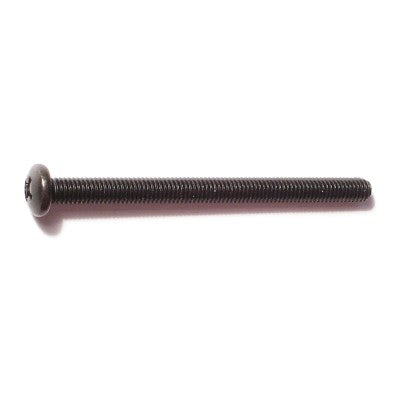 #10-32 x 2-1/2" Black Oxide Steel Fine Thread Phillips Pan Head Machine Screws