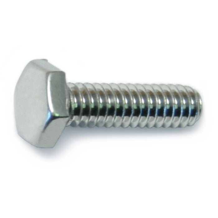 1/4"-20 x 7/8" Polished 18-8 Stainless Steel Coarse Thread Hex Cap Screws