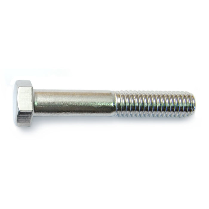 3/8"-16 x 2-1/4" Polished 18-8 Stainless Steel Coarse Thread Hex Cap Screws