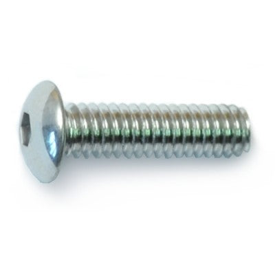 #8-32 x 5/8" Polished 18-8 Stainless Steel Coarse Thread Button Head Socket Cap Screws