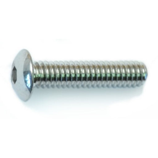#8-32 x 3/4" Polished 18-8 Stainless Steel Coarse Thread Button Head Socket Cap Screws