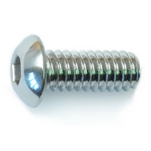 1/4"-20 x 5/8" Polished 18-8 Stainless Steel Coarse Thread Button Head Socket Cap Screws