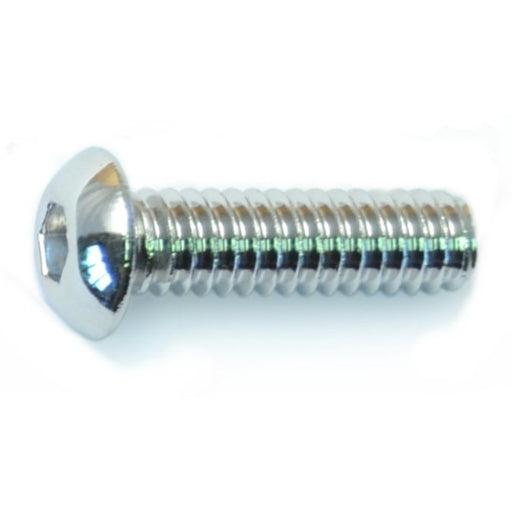 1/4"-20 x 7/8" Polished 18-8 Stainless Steel Coarse Thread Button Head Socket Cap Screws