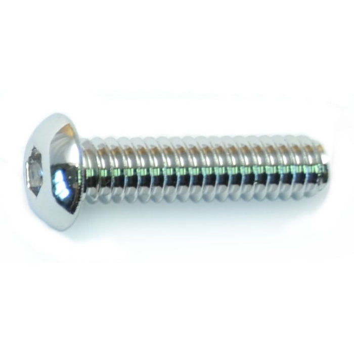 1/4"-20 x 1" Polished 18-8 Stainless Steel Coarse Thread Button Head Socket Cap Screws