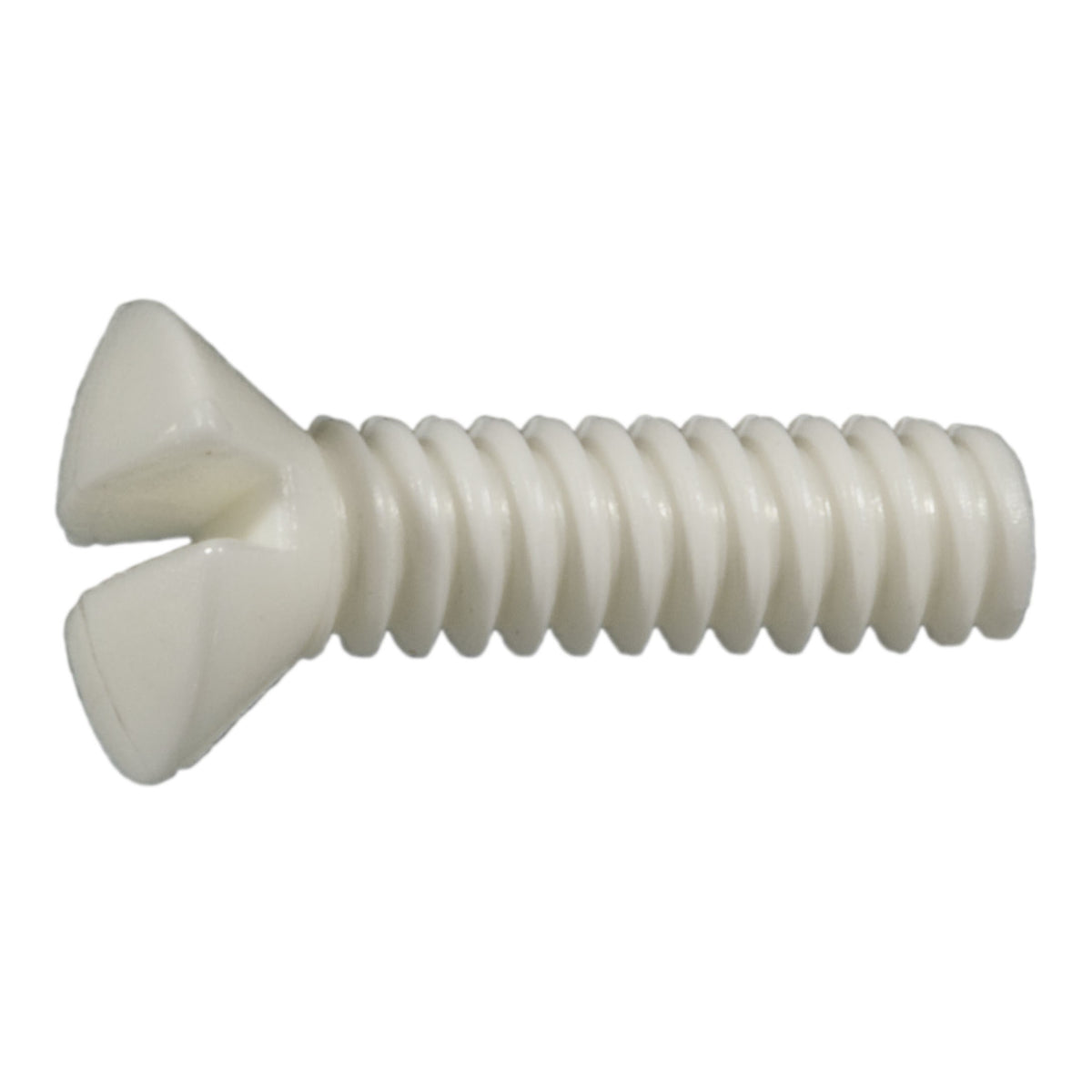 #6-32 x 1/2" White Slotted Oval Head Coarse Threaded Switch Plate Screws