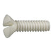 #6-32 x 1/2" White Slotted Oval Head Coarse Threaded Switch Plate Screws