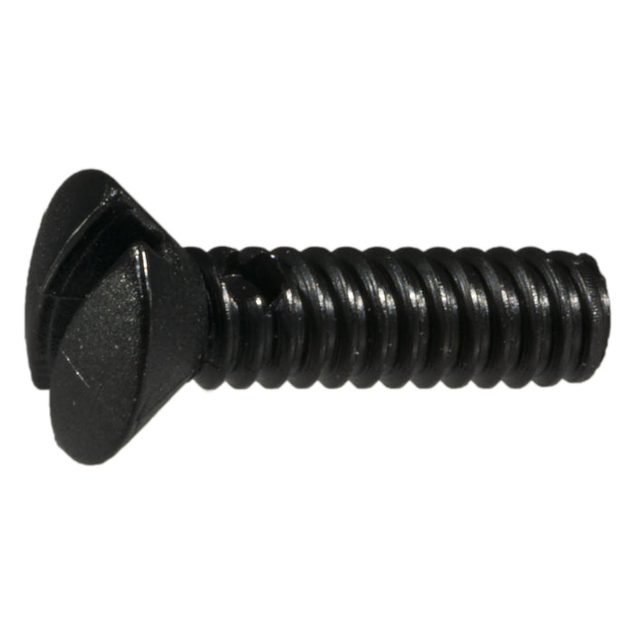 #6-32 x 1/2" Black Slotted Oval Head Coarse Threaded Switch Plate Screws