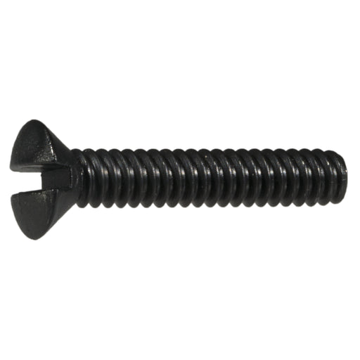 #6-32 x 3/4" Black Slotted Oval Head Coarse Threaded Switch Plate Screws