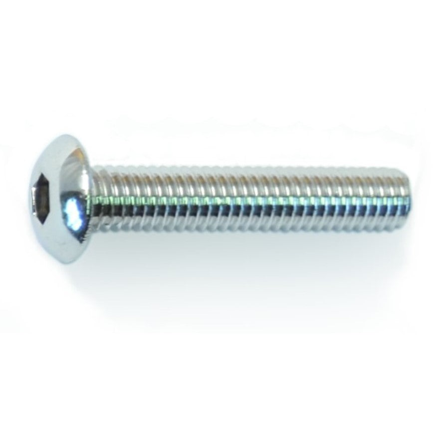 #10-32 x 1" Polished 18-8 Stainless Steel Fine Thread Button Head Socket Cap Screws