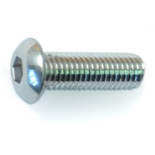 1/4"-28 x 3/4" Polished 18-8 Stainless Steel Fine Thread Button Head Socket Cap Screws