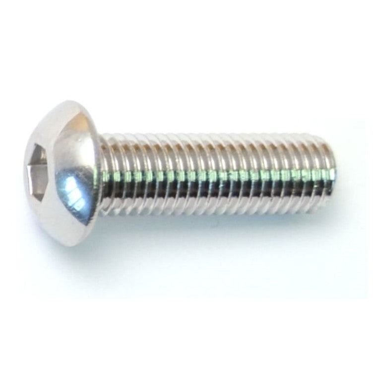 5/16"-24 x 1" Polished 18-8 Stainless Steel Fine Thread Button Head Socket Cap Screws