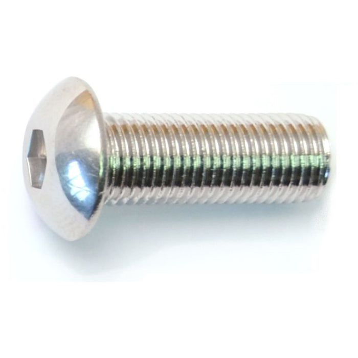 3/8"-24 x 1" Polished 18-8 Stainless Steel Fine Thread Button Head Socket Cap Screws