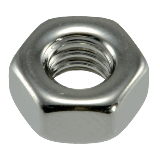 1/4"-20 Polished 18-8 Stainless Steel Grade 5 Coarse Thread Hex Nuts