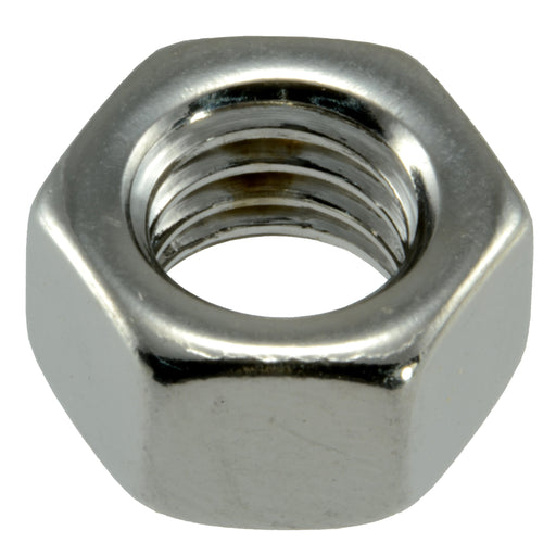 3/8"-16 Polished 18-8 Stainless Steel Grade 5 Coarse Thread Hex Nuts