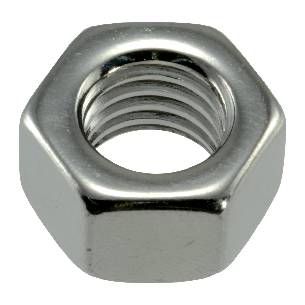 1/2"-13 Polished 18-8 Stainless Steel Grade 5 Coarse Thread Hex Nuts
