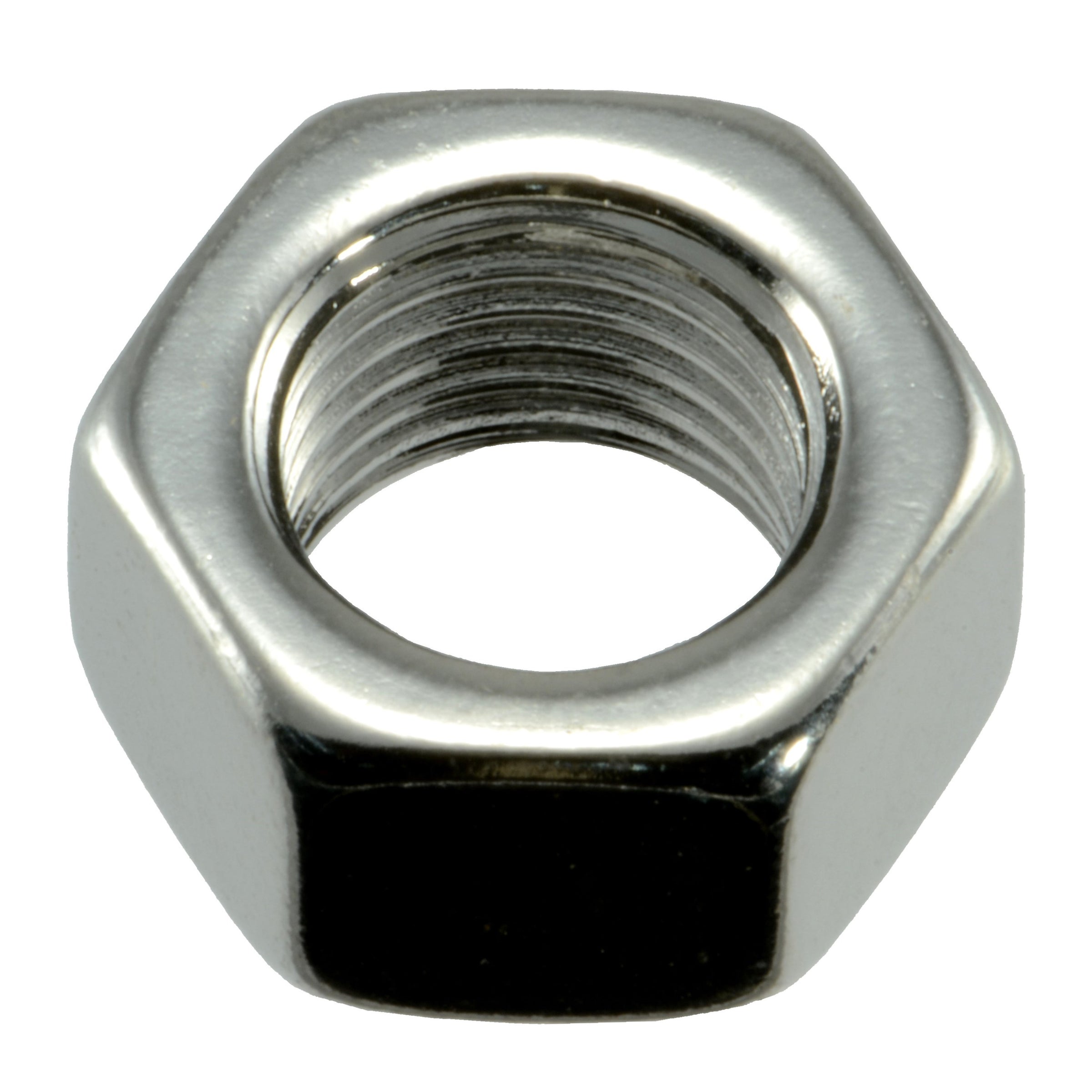 3/8"-24 Polished 18-8 Stainless Steel Grade 5 Fine Thread Hex Nuts