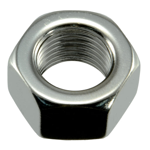 1/2"-20 Polished 18-8 Stainless Steel Grade 5 Fine Thread Hex Nuts