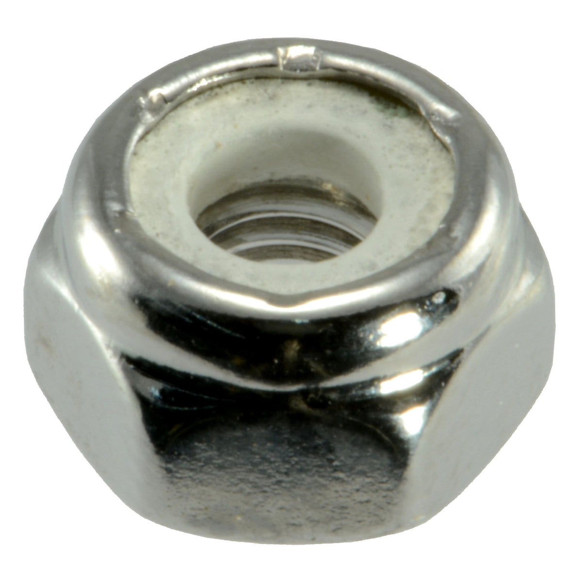 #10-32 Polished 18-8 Stainless Steel Fine Thread Nylon Insert Lock Nuts